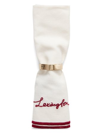 Lexington Home | Flower Embroidered Linen/Cotton Napkin | 50X50