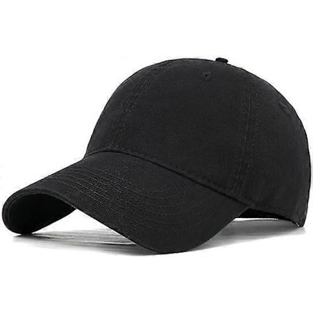Baseball kasketter Unisex afslappede udendørs sportskasketter Justerbare baseball kasketter Sort