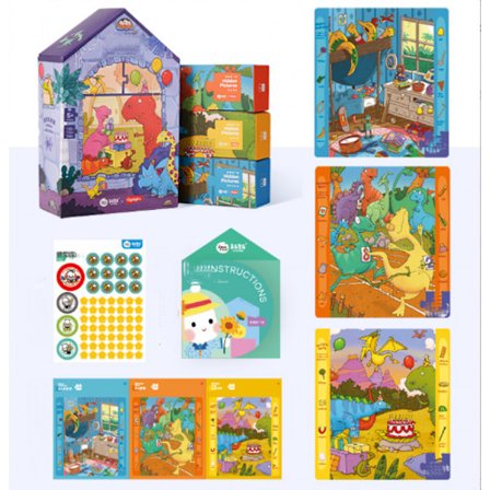 Barnens bild, gömma och sök pussel, avancerad tidig utbildning, upplysning för pojkar och flickor i åldern 3-6