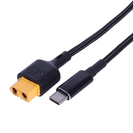 USB C - XT60 -sovitinkaapeli, XT60 naaras - USB C -sovitin 100 W 5 A latauskaapeli