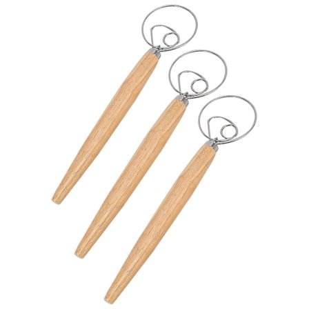 3 st danska degvispar, brödblandare, rostfri stålkrok, holländsk visp med en degborste