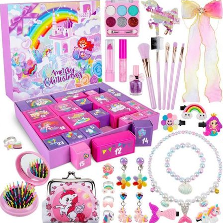 Adventskalender for jenter - Enhjørningsgaver for jenter Adventskalender 24 dager Overraskelsesgaver Beste gaver for døtre, barnebarn