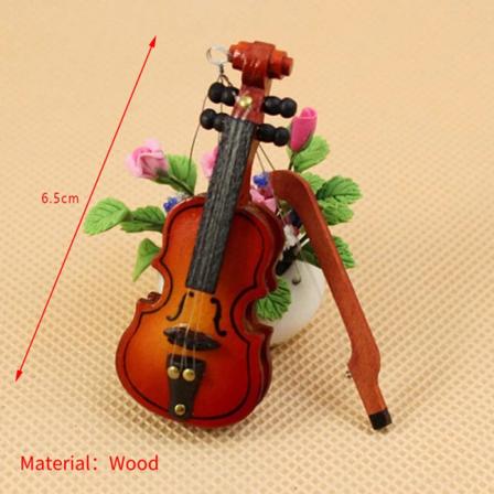 8 cm samling Dekorativa prydnadsföremål Modelldekoration Presenter med stöd Miniatyrmusikinstrument Minifiol Trä Wooden B