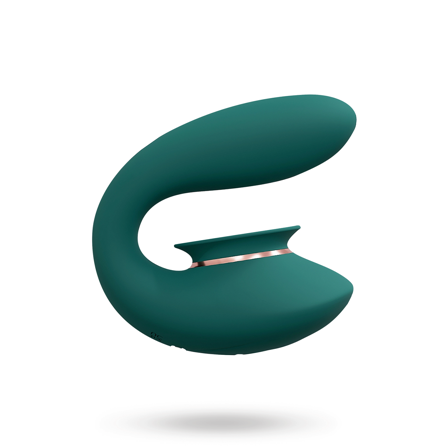 Shots: Twitch 3 - Rechargeable Vibrator and Suction - Forest Green - Vuxen.dk: For hende