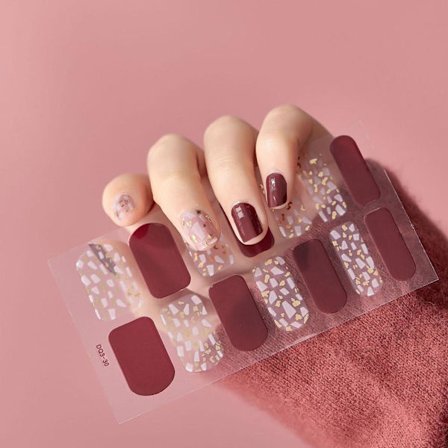 Gel Nagel Klistermärken Hela Nagelomslag Semi Härdade Gel Nagellack Strips Glitter ST