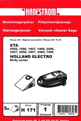 HANESTRÖM Dammsugarpåsar ETA 1406, 1407
