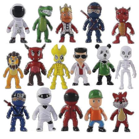 16 stk/sett Stumble Guys-serie Mini Actionfigurer for gutter, jenter, barn, spill, samleobjekter, modelldekorasjon, bursdagsgaver
