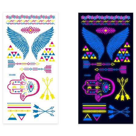 Neon Fluoresoiva Siirtotatuoinnit C