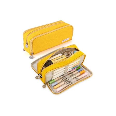 1 st Stor Pennfodral med 3 Fack Pennväska Stor Kapacitet