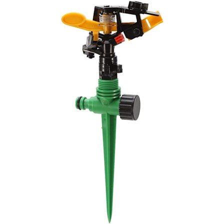 Justerbar sprinkler til plæne med lang rækkevidde, roterende havekobling