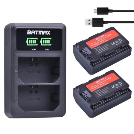 Batteri LED Dobbel USB lader for Sony kamera