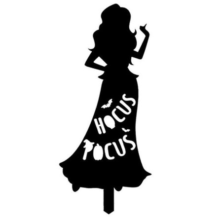 Halloween Heks Have Skilt med Pæle, Uhyggelige Udendørs Plænedekorationer til Halloween Fest & Spøgelseshus