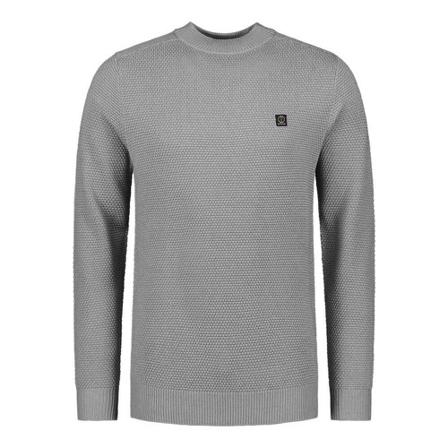 Dstrezzed, Crew neck structure knit Grijs, Heren, Maat:M