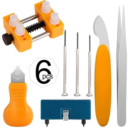 Ur Batteri Udskiftningssæt - Urkasseåbner med Kasseholder, Pincet - Brugermanual - Til at Åbne Urdækslet ved at Dreje