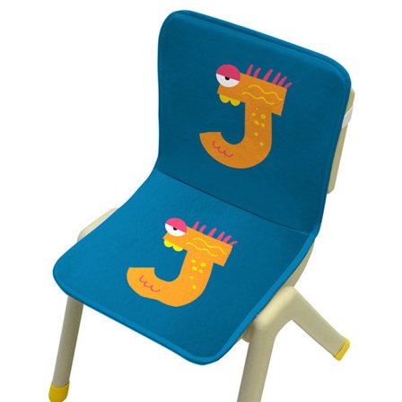 Mr. Bao, monsterbokstavssvamp, stolsdyna i ett stycke, förskolestolskudde, studentstolskudde, ryggstöd