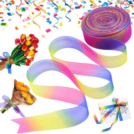 45,7 meter gradient dekorationsband, färggradient dekorativ