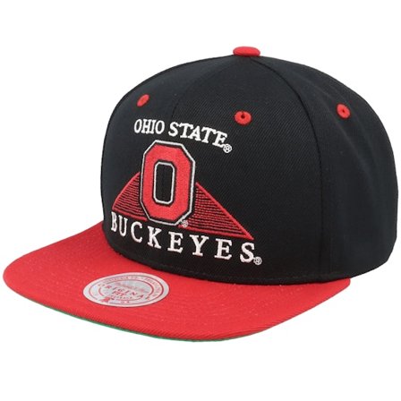 Mitchell & Ness - College - Red - snapback - Cap - Ohio State Buckeyes Monument Black/Red Snapback - Hatstore