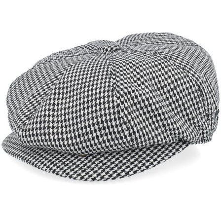 Bailey - Svart traditionalbeanie Keps - Atlas Black/White Multi Flat Cap @ Hatstore