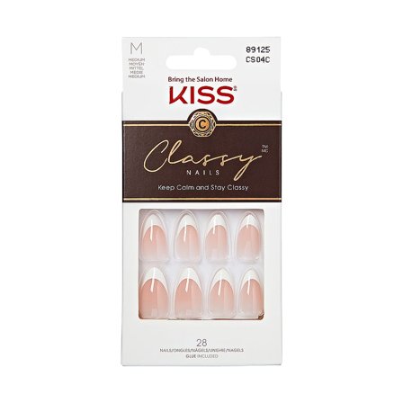 Kiss Classy Nails Dashing CS04C 28 pcs, Makeup, Kunstige Negle Og Tilbehør, Kunstige Negle