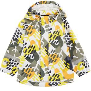 Reima Vesi Printed Raincoat Grayish Green 98 cm - Coats and jackets - 98 CM - Green