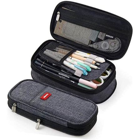 1 stk. lærred penalhus skalerbar lille lomme penalhus L