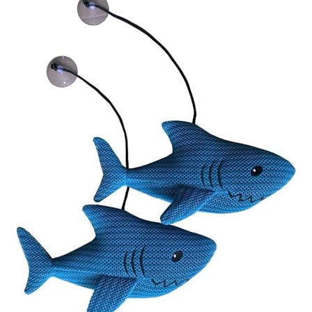 2-pakning Shark Scum Absorber for boblebad og bassenger, med sugekopp for enkel oppbevaring, tiltrekker avskallet hud, kroppsoljer og andre 