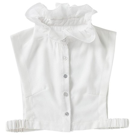 Aftagelig skjorte, flæsekrave, blonder, stilful stand-up type til kvinder og piger