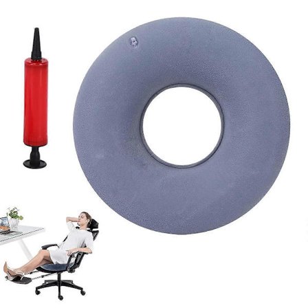 Oppblåsbar Ortopedisk Rund Sittepute Smultring Myk For Hemoroider Og Halebeinsmerter Med Pumpe Polyester