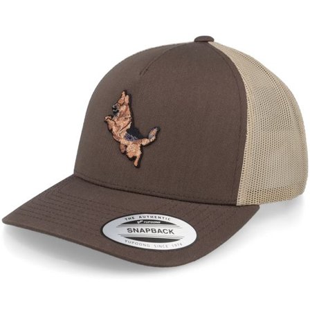 Iconic - Brun trucker Keps - Schäfer German Shepherd Dog Brown/Khaki Trucker @ Hatstore
