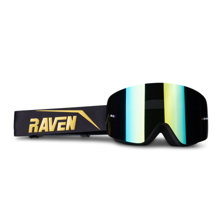 Gafas de Cross Raven Edge Negro/Dorado