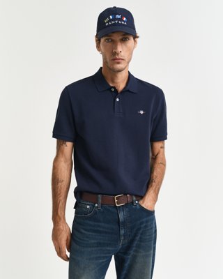 GANT - Teksturert poloskjorte til herre evening blue