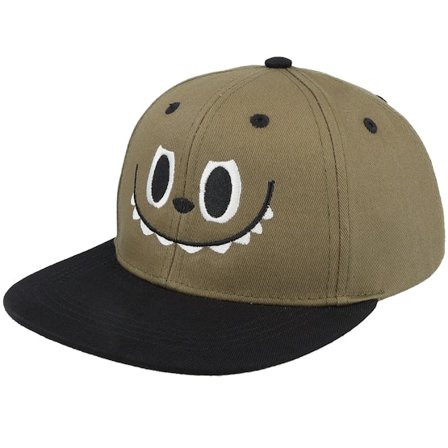 Iconic - Kids Little Monster Dark Olive/Black Brim Snapback Snapback Green Cap - @ Hatstore