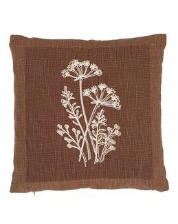 Kuddfodral Laura brodyr 1-pack Rost - Fondaco