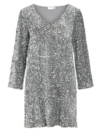 Vila | Vifaith V-Neck L/S Sequin Dress/Vol | XS