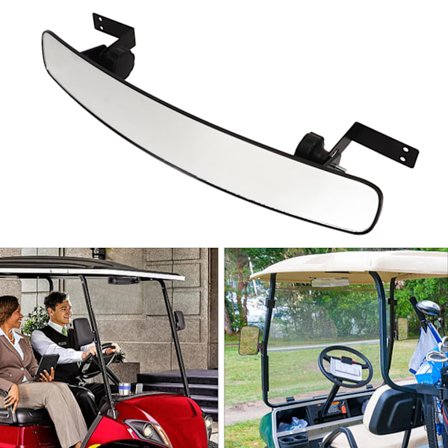 Golfvogn Bakspejl Buet Design Bred Klar Udsigt Nem at Installere Udskiftning til Club Car