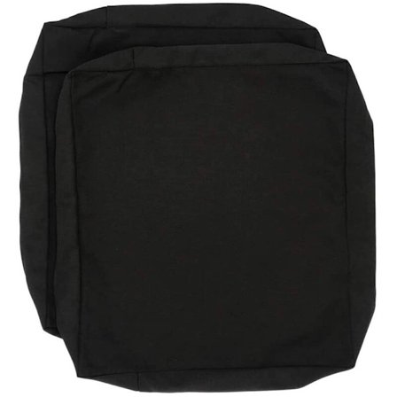 Utskiftbart putetrekk for utemøbler Innendørs og utendørs vanntett uteplass stolsete pute (2 stk, svart)