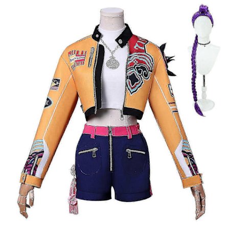 K-Pop Demon Hunters Rumi Svart Cosplay Kostymesett - Fancy Dress for Kvinner, Halloween Party Antrekk