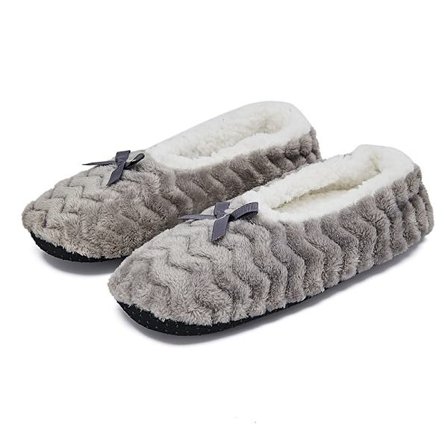 Kvinnor flanell plysch halkfria tofflor förtjockade inomhus hemmaskor