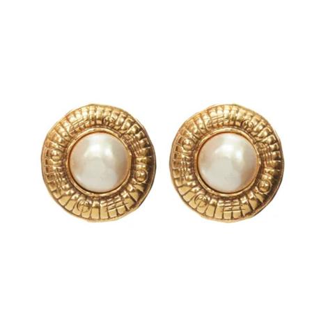 Chanel Vintage Pre-owned Earrings , Geel , Dames , Maat: ONE Size