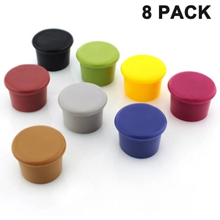 Set med 8 silikonflaskepropper, ølsparer, ølkapsler, flaske