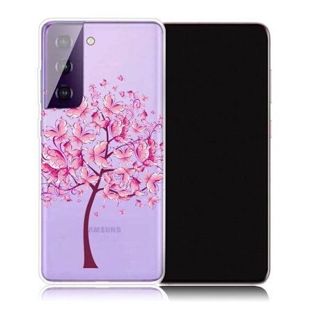 Deco Samsung Galaxy S21 Plus etui - sommerfugl træ