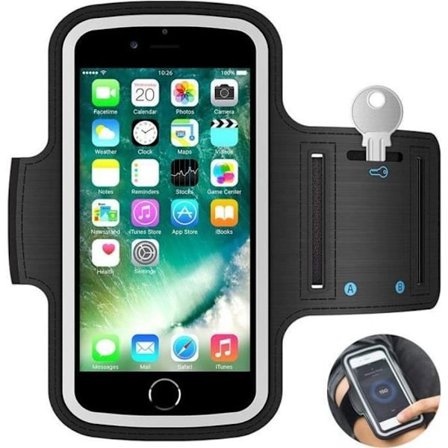 Universellt Sportarmband - E.F.CONNECTION - För smartphones upp till 6.0" - Svart