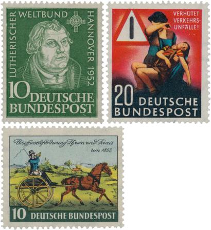 Tyskland 1952/1953 - MICHEL 149 + 160 + 162 - Postfrisk