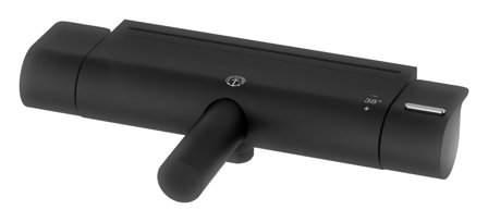 Gustavsberg GB4120843353 Badekarkran 160 c/c, fast tut Svart, Baderom