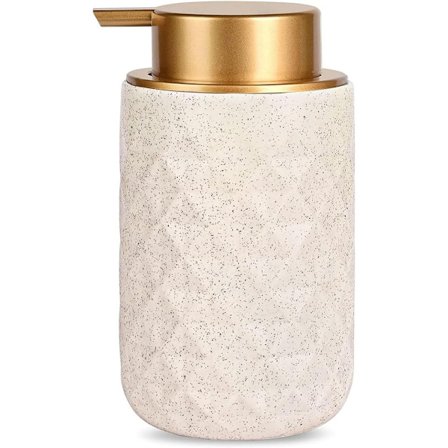 Keramisk Skum Handtvätt Flytande Dispenser, Skumtvål Flytande Handpump Dispenser, Keramisk Dispenser, Handtvättflaskor Badrum (Beige)