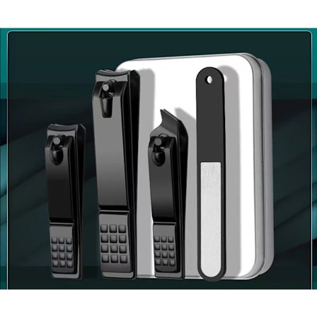 3 stk neglesaks, profesjonell svart fingerneglsaks skarp