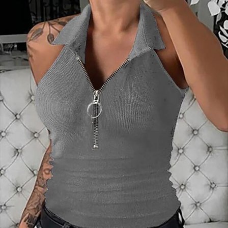 Naisten tankkitoppi T-paita GREY L