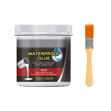 Vattentät beläggning Enkelt och pålitligt genomskinligt lim med borste 100g för reparationer