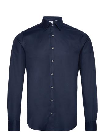 2Ply Stretch Twill Slim Fit Shirt Navy Michael Kors