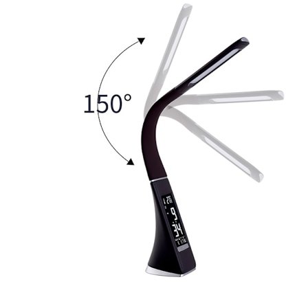 U2 LED Eye Guard bordlampe USB-stik - evigvarende kalender lille kreativ natlampe læderlys, sort